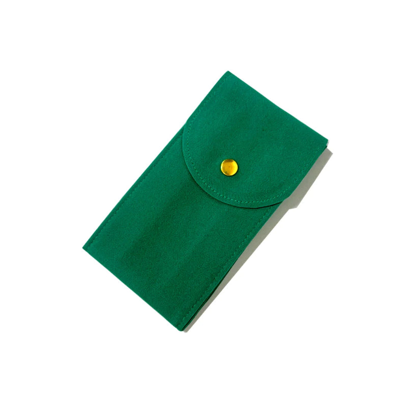 étui organisateur de montres en flanelle de couleur vert x1