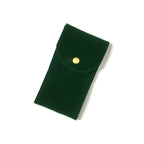 étui organisateur de montres en flanelle de couleur vert foncé x1