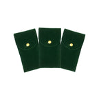 étui organisateur de montres en flanelle de couleur vert foncé x3