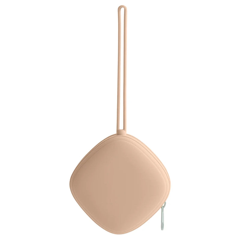 étui  de rangement pour tétine bébé de couleur abricot