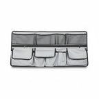 le filet de rangement pour coffre voiture de couleur grise sur fond blanc