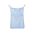filet de rangement pour jouets bébé vide de couleur bleu sur fond blanc