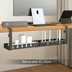 goulotte câble bureau rétractable