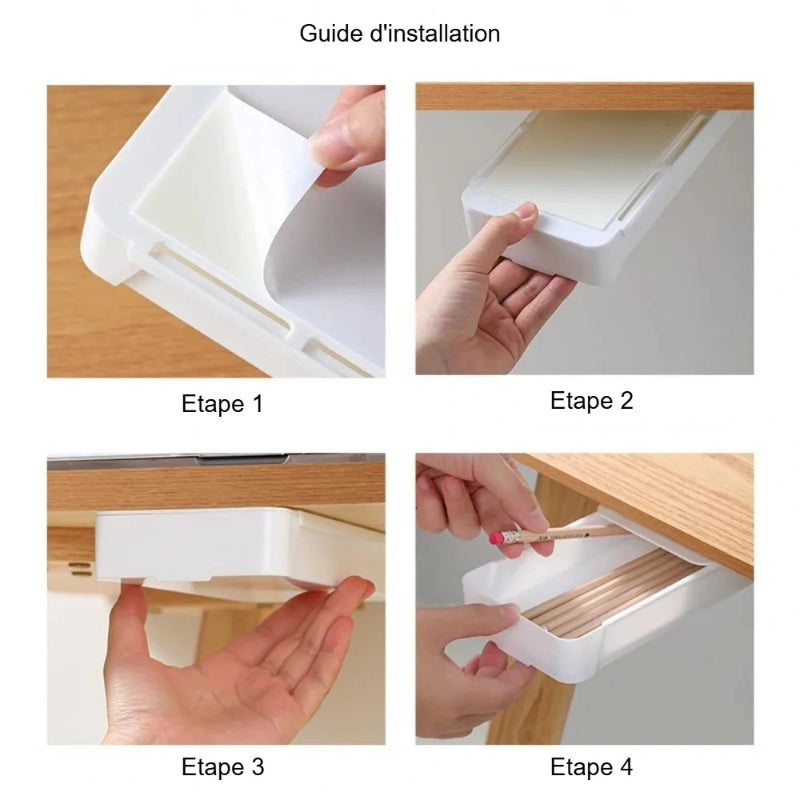 guide d'installation de l'organisateur de tiroir sous bureau