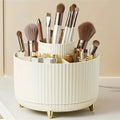l'organisateur de maquillage rotatif de couleur beige