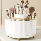 l'organisateur de maquillage rotatif de couleur blanche