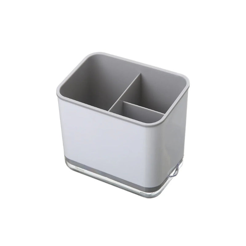 organisateur égouttoir à couverts de couleur gris sur fond blanc