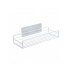 organisateur d'étagère douche pour salle de bain de couleur blanche et de forme rectangulaire