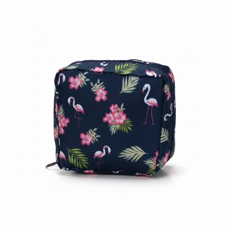 l'organisateur pour hygiène féminine de couleur noir flamant rose