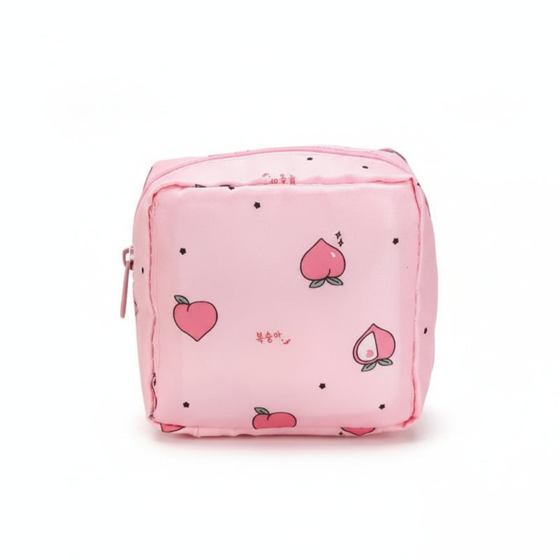 l'organisateur pour hygiène féminine de couleur rose pêche