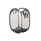 organisateur de linge pour salle de bain de couleur noir sur fond blanc