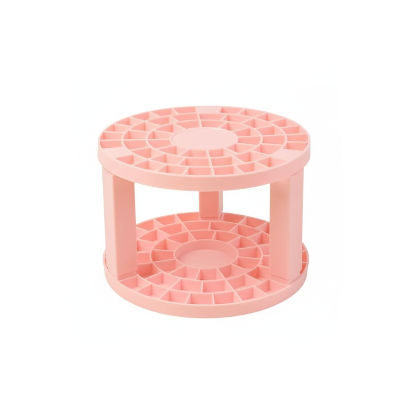 organisateur de maquillage pour pinceaux et lipstick de couleur rose