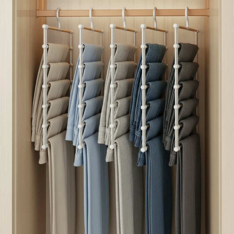 organisateur de pantalons et jeans pour dressing