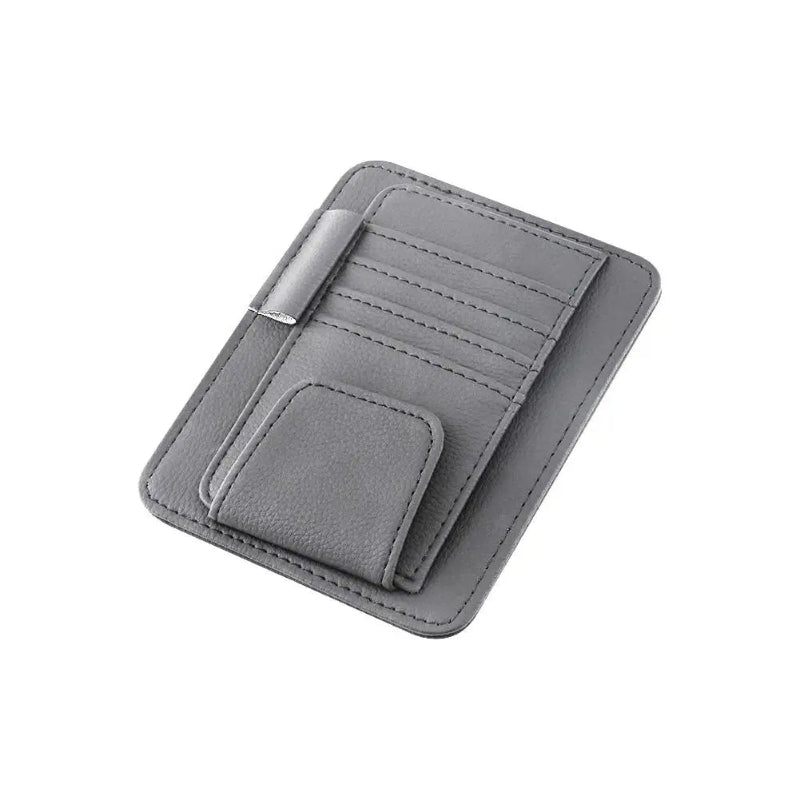 organisateur pare-soleil pour voiture de couleur gris sur fond blanc