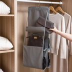 organisateur suspendu pour sac à main dans un dressing