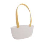 panier organisateur d’évier à suspendre avec égouttoir de couleur blanc et jaune