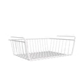 panier organisateur de placard de couleur blanc sur fond blanc