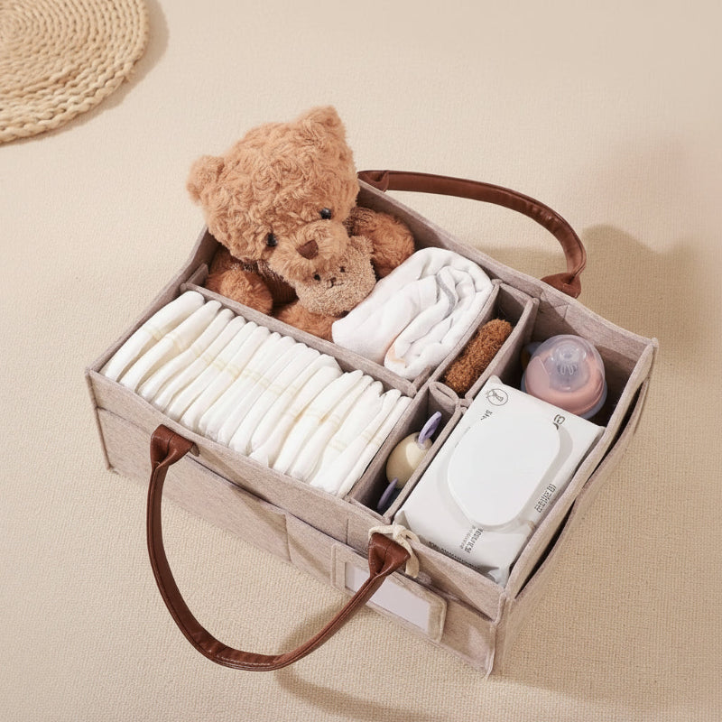 panier de rangement pour bébé dans une chambre de bébé