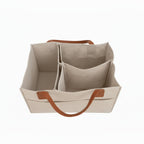 panier de rangement pour bébé vide sous fond blanc