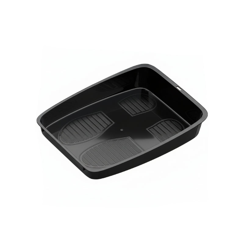 plateau organisateur pour chaussures vide sur fond blanc