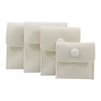 pochette organisateur de bijoux en velours de couleur beige