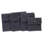 pochette organisateur de bijoux en velours de couleur gris foncé