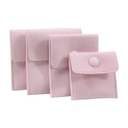 pochette organisateur de bijoux en velours de couleur rose