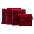 pochette organisateur de bijoux en velours de couleur rouge