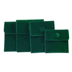 pochette organisateur de bijoux en velours de couleur vert