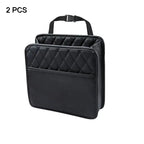 pochette organisateur de siège de voiture vide de couleur noir sur fond blanc x2