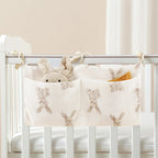 pochette de rangement bébé pour lit avec motif lapin