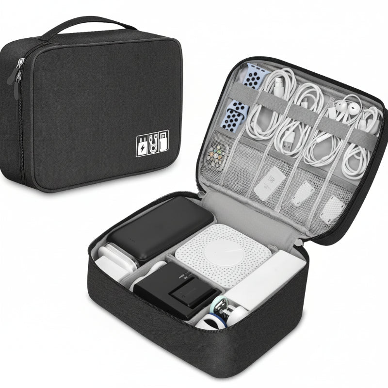 pochette de rangement câble étanche de couleur noir