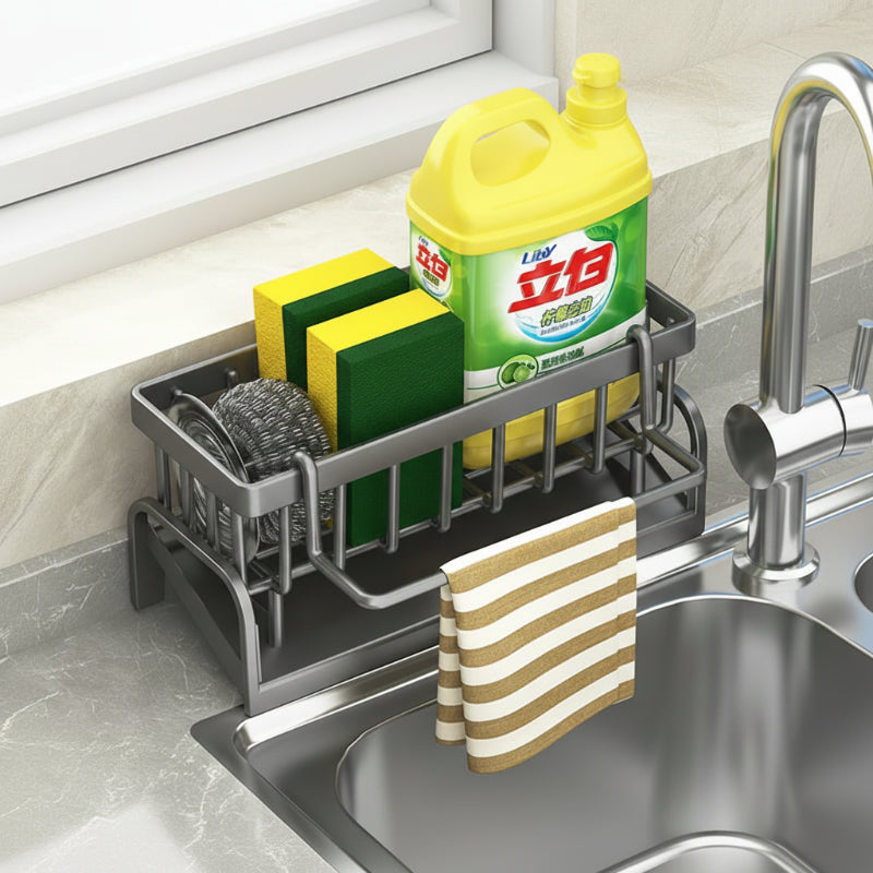 porte éponge de couleur gris