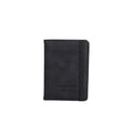 porte-passeport et organisateur de cartes RFID de couleur noir sur fond blanc