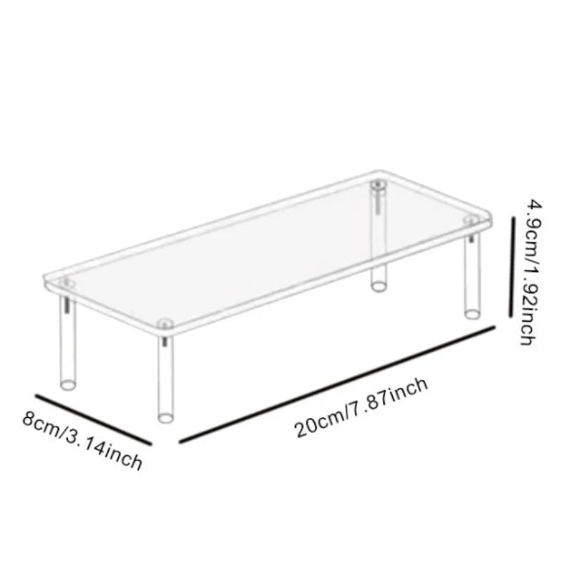 présentoir parfums de taille 20x8 cm avec 1 étage