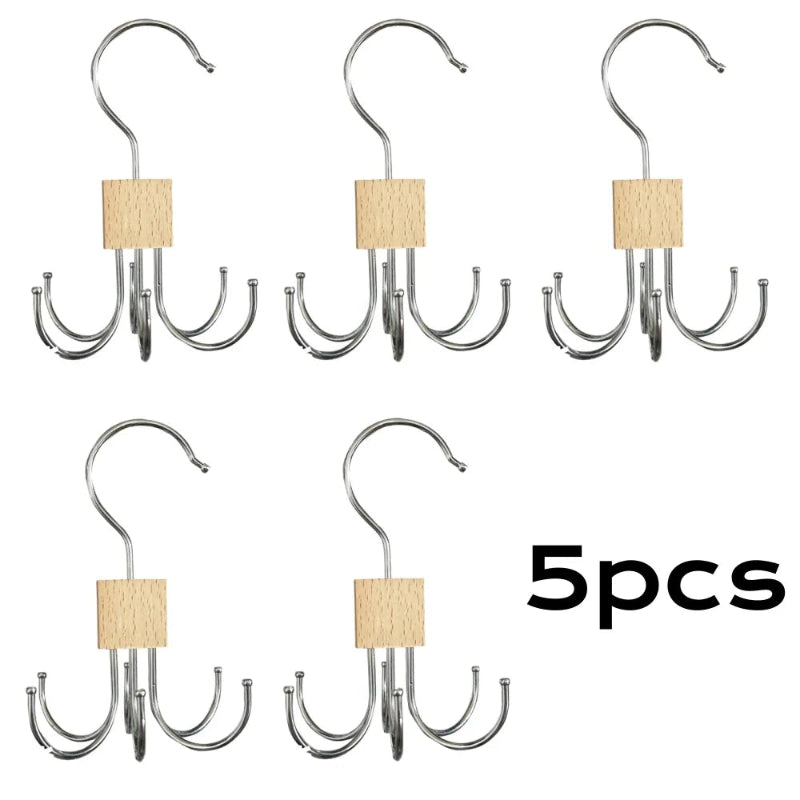 rangement pour ceintures en bois x5