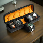 rangement de montre pour voyage sur un bureau