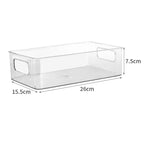 rangement rectangulaire vide sur fond blanc pour frigo