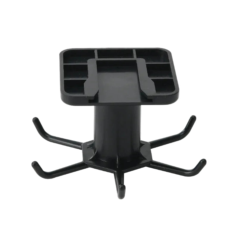 rangement rotatif pour cuisine vide de couleur noir sur fond blanc