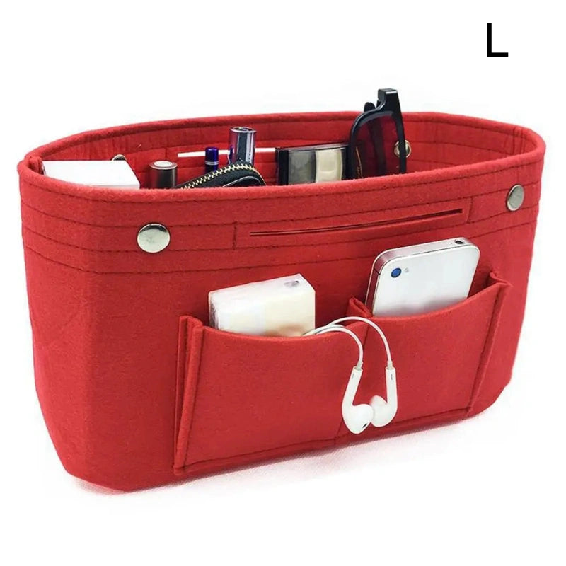 le rangement sac à main de couleur rouge et de taille L