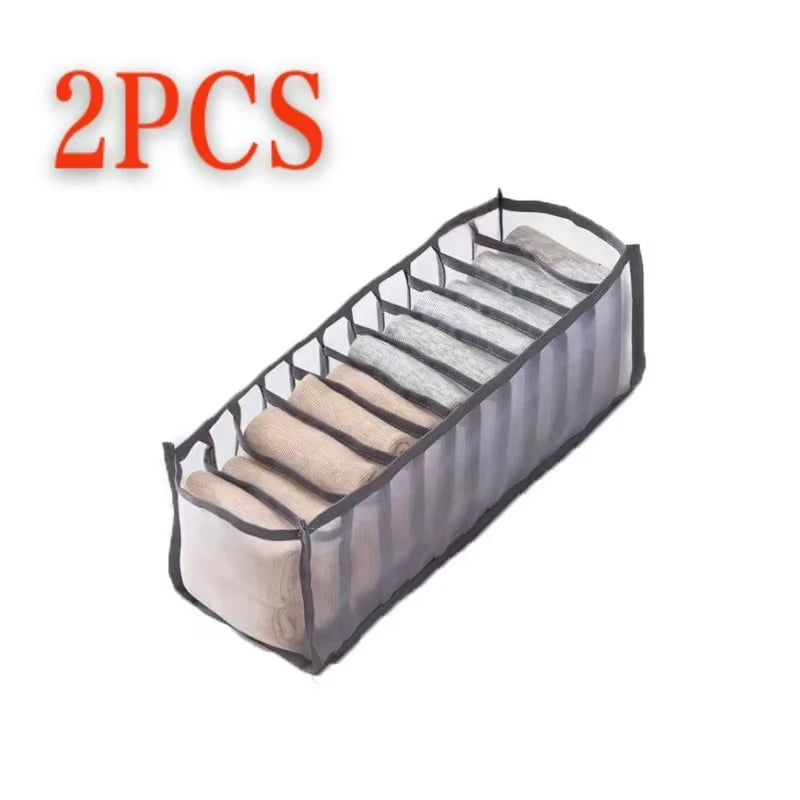 rangement pour sous-vêtements de couleur grise x2