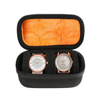 rangement de montre pour voyage de couleur orange x2