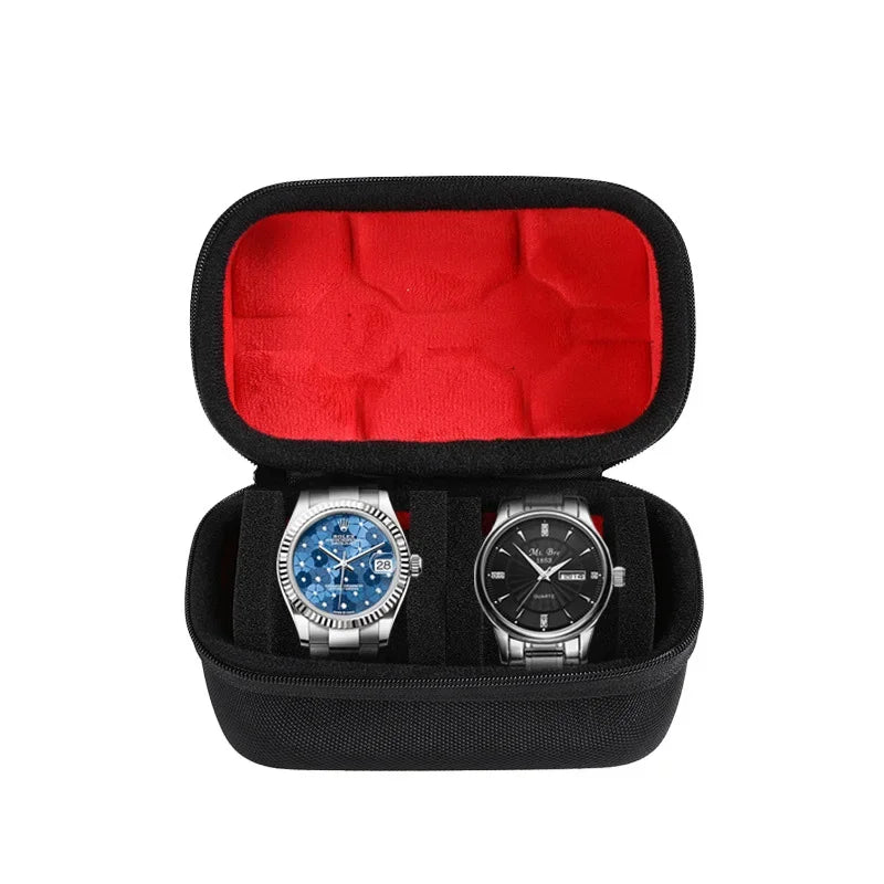 rangement de montre pour voyage de couleur rouge x2
