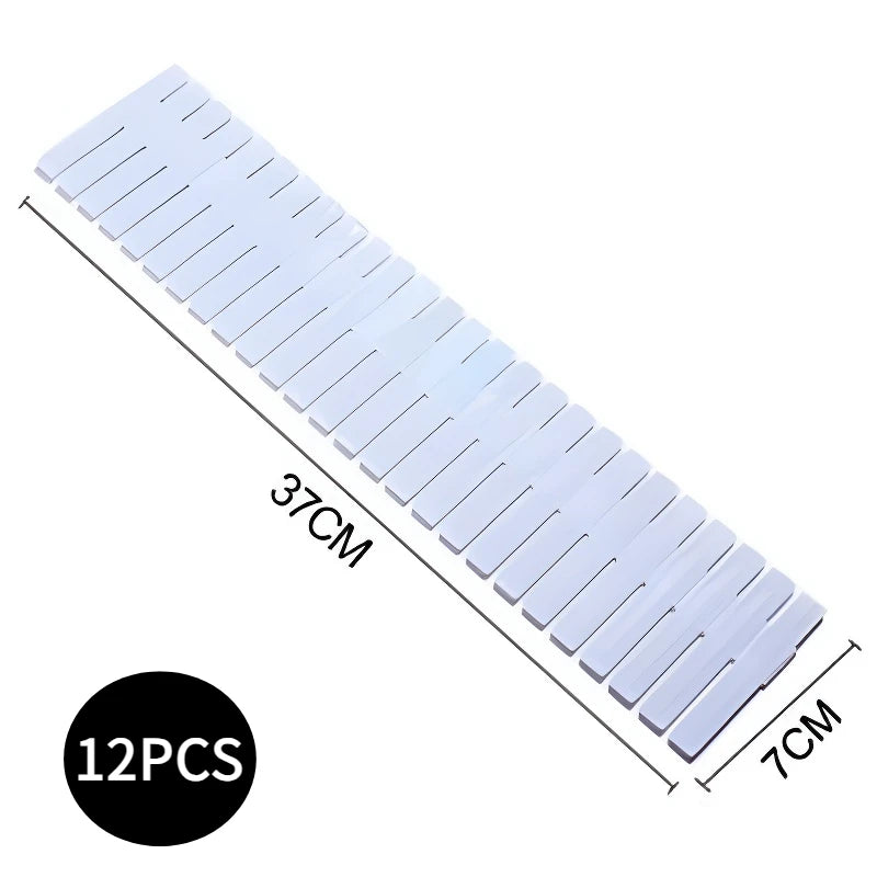 séparateur réglable pour tiroir de couleur bleu x12