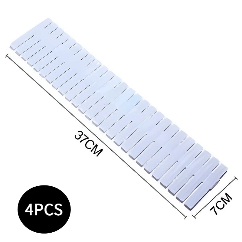 séparateur réglable pour tiroir de couleur bleu x4