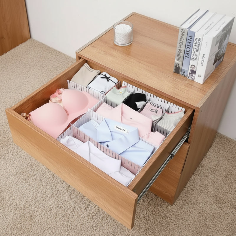 séparateur réglable de tiroir adapté pour commode de vêtements
