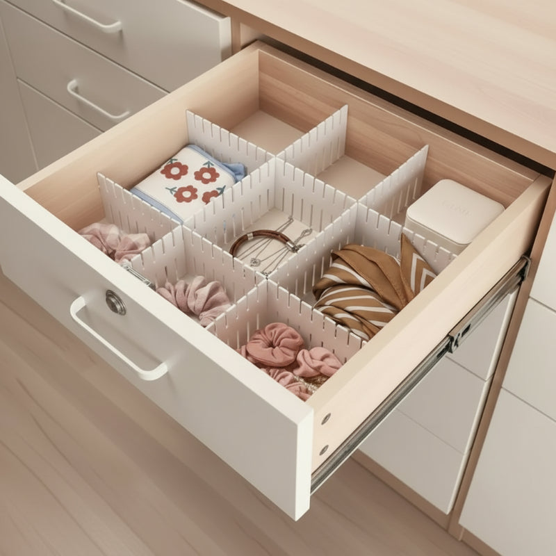 séparateur réglable de tiroir adapté pour dressing