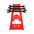 support pour clé plate de couleur rouge avec des clés