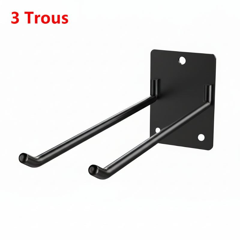 support mural pour jardin de couleur noir avec 3 trous