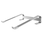 support pc portable argent sur fond blanc